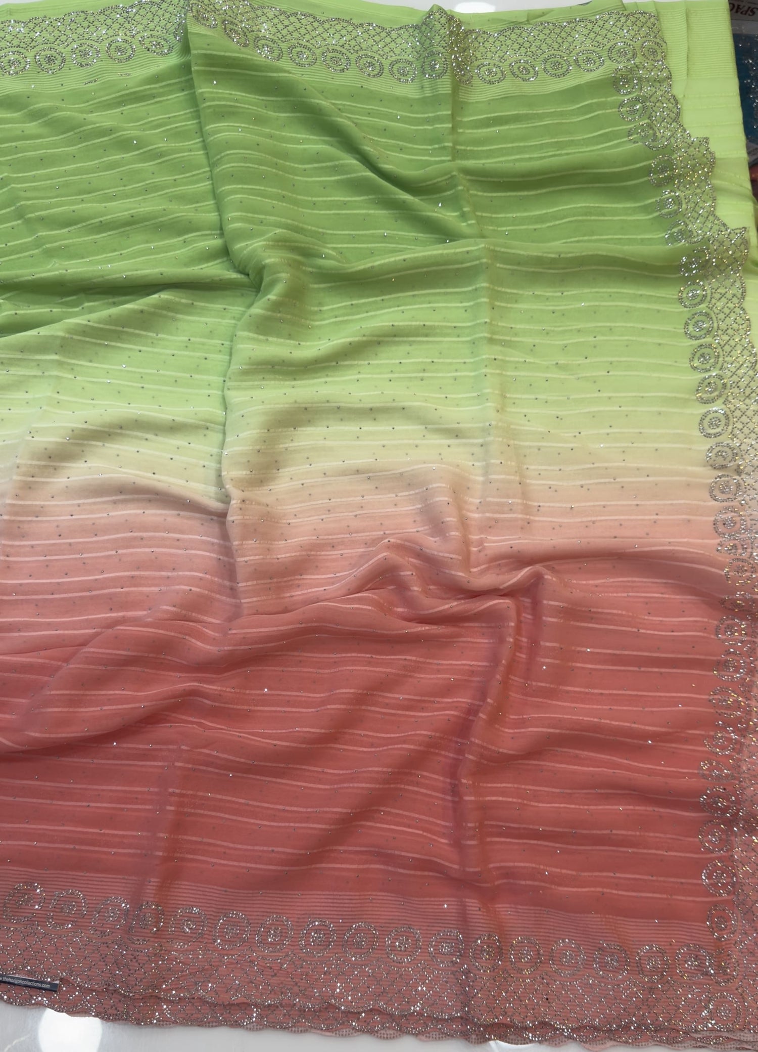 Dual shade party wear saree