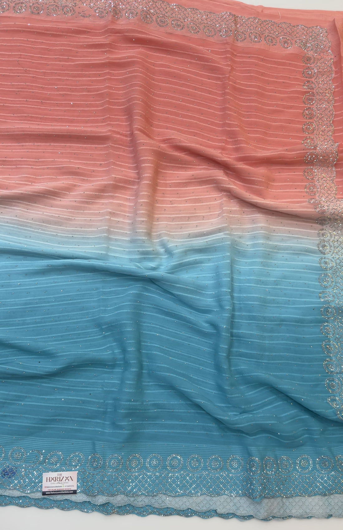 Dual shade party wear saree