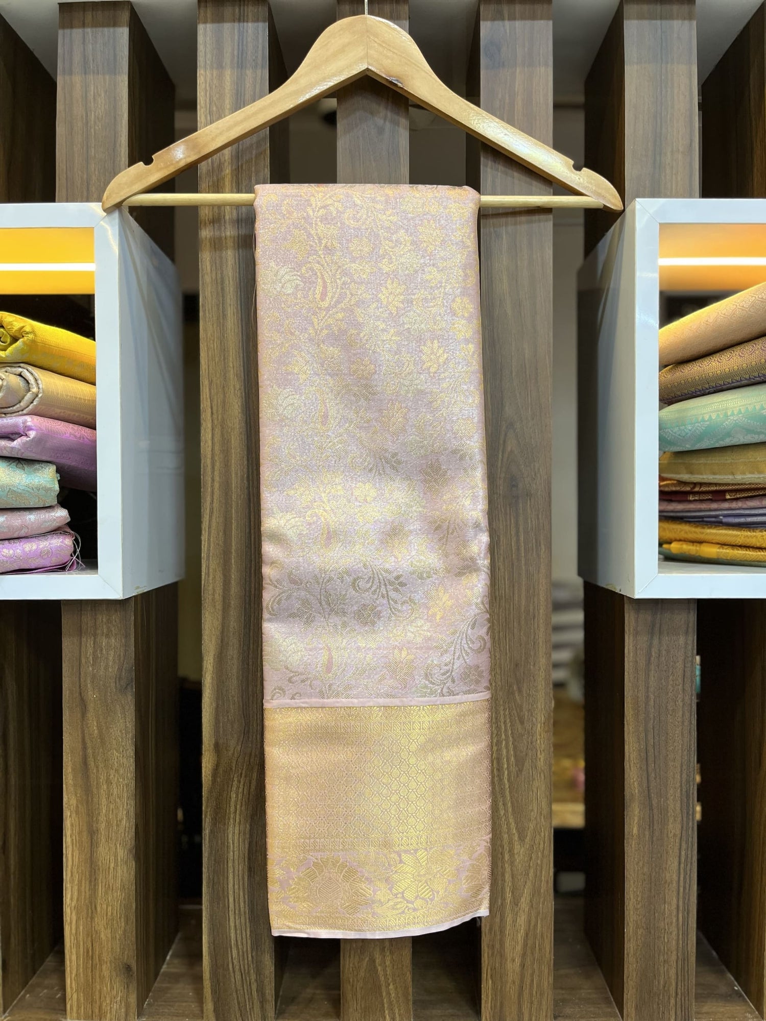 Gold border Pattu saree