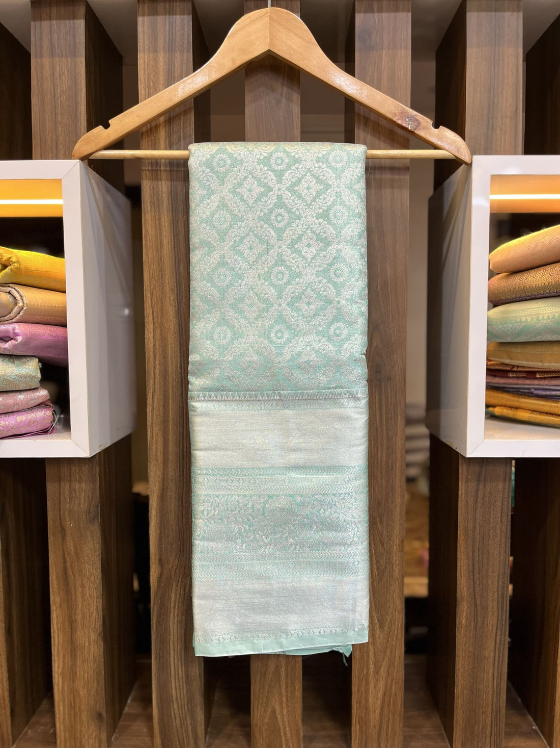 Sky blue Pattu saree