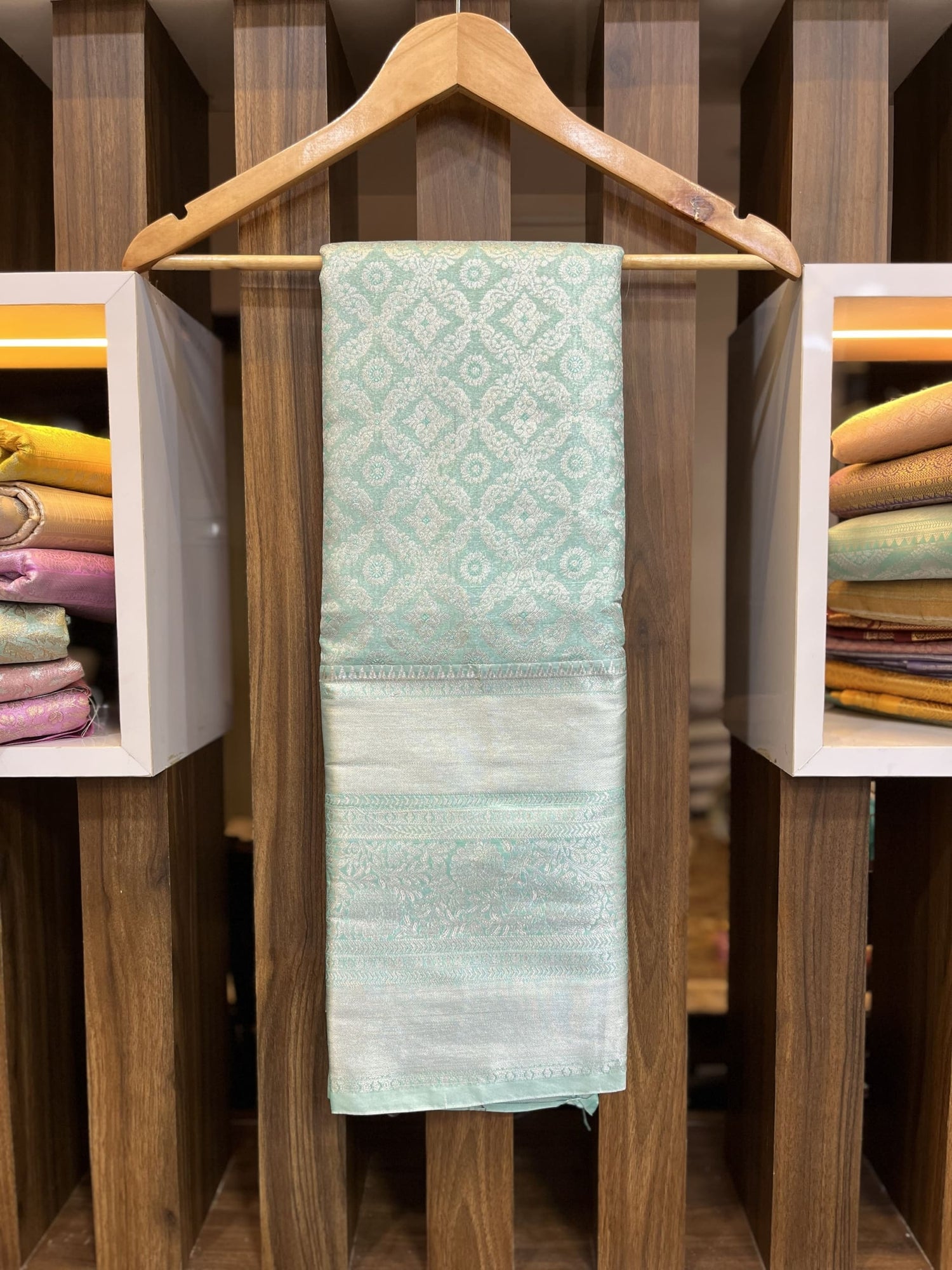 Sky blue Pattu saree