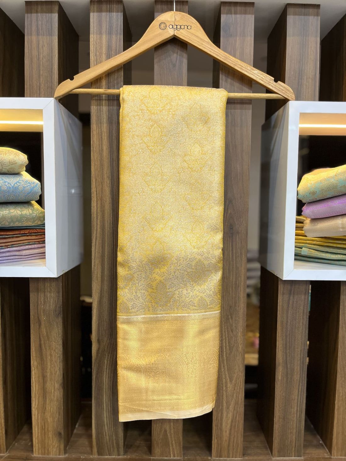 Gold colour saree
