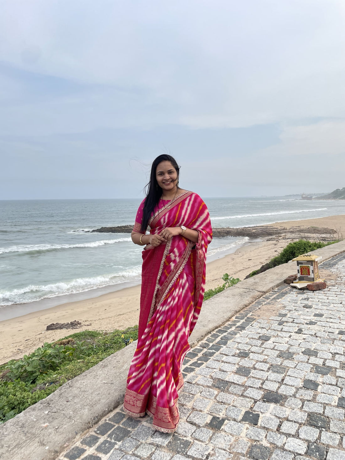 Premium Leheriya design and shibori Saree