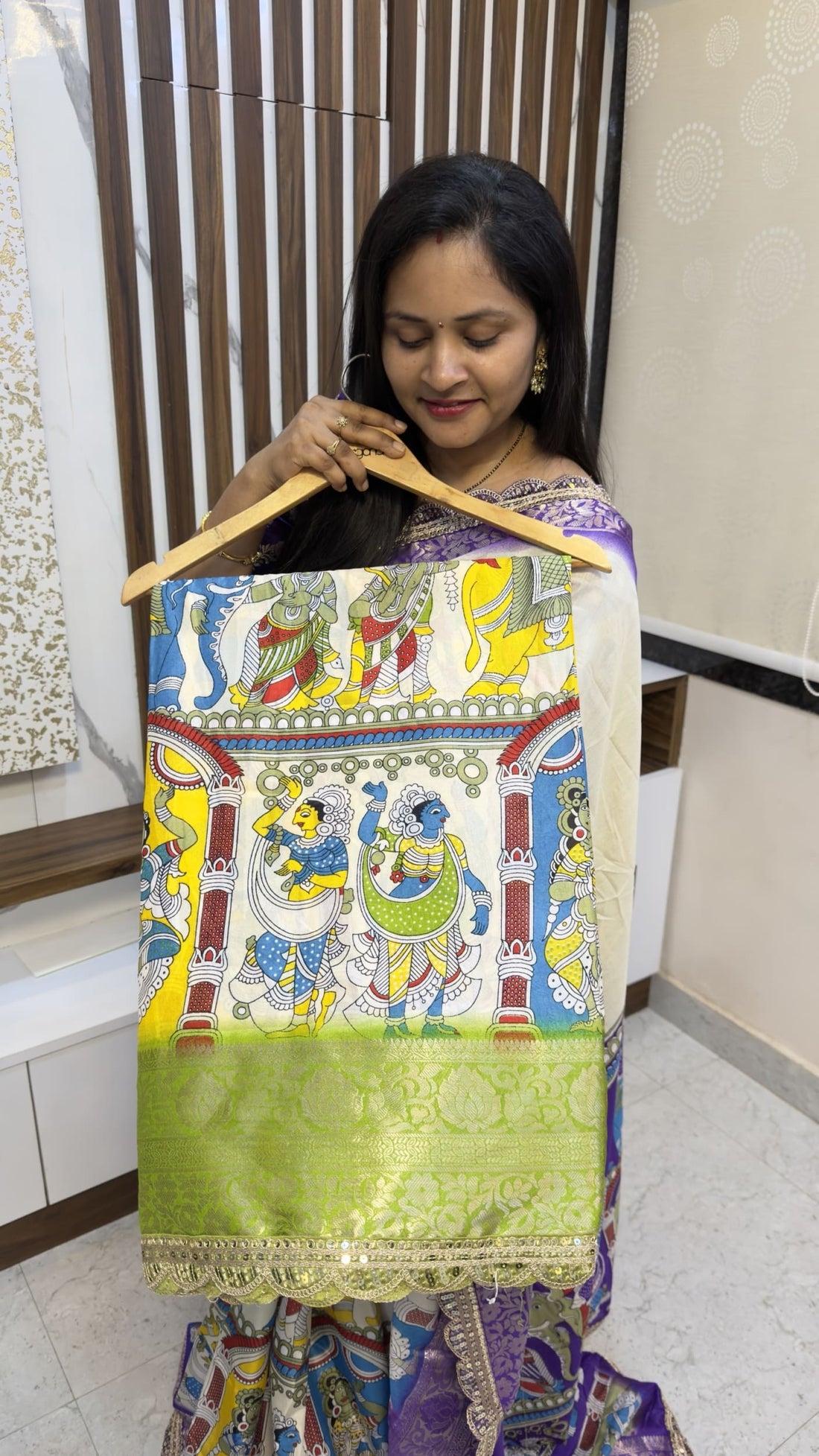 Laced Border Dola Silk Saree