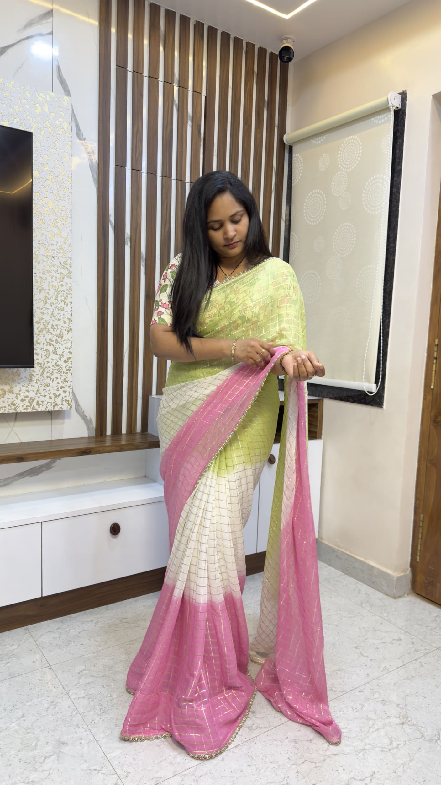 Tri Colour Saree