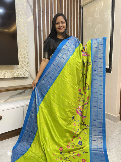 Dola silk parrots design
