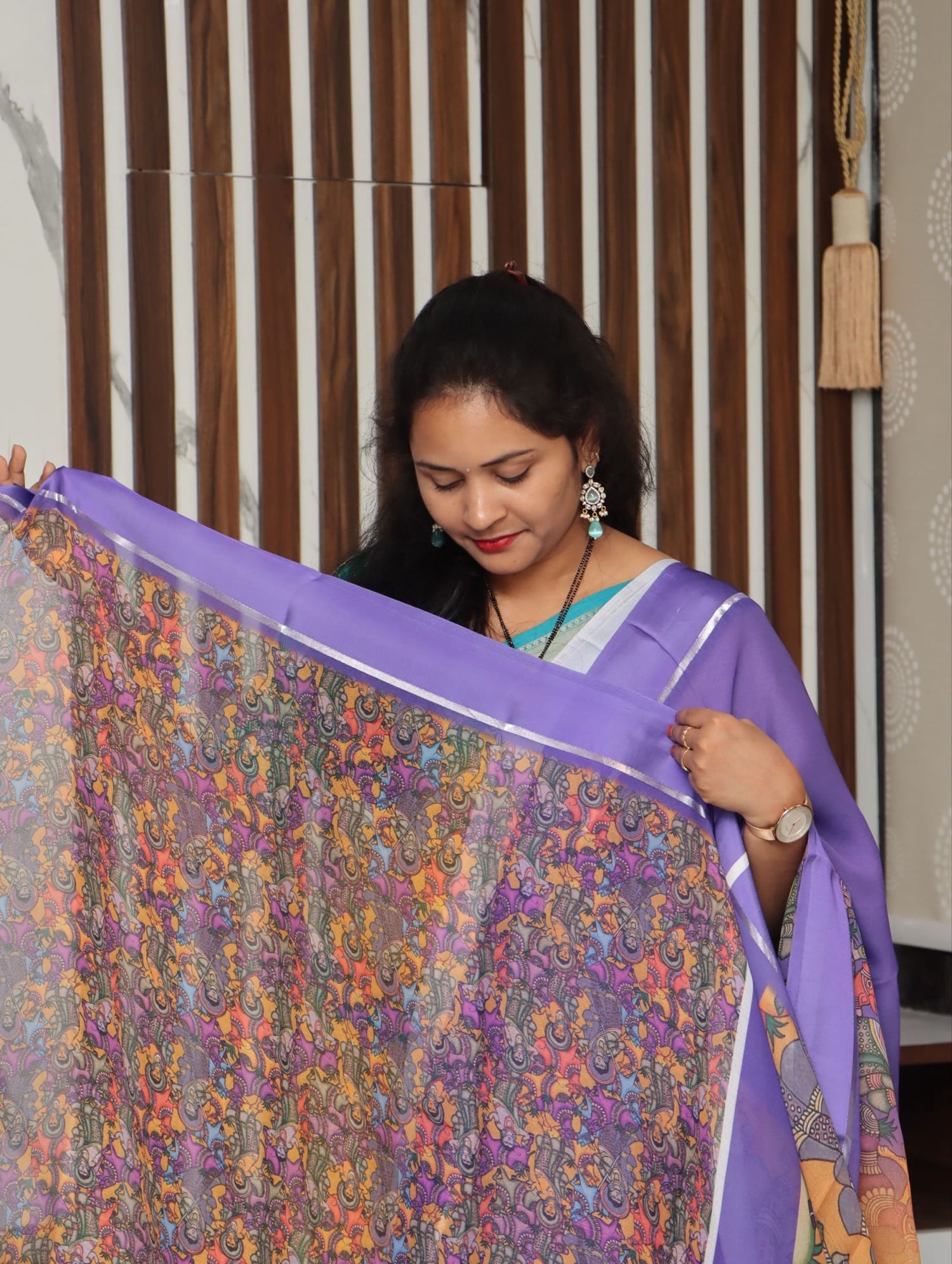 Satin Bordered Georgette Saree
