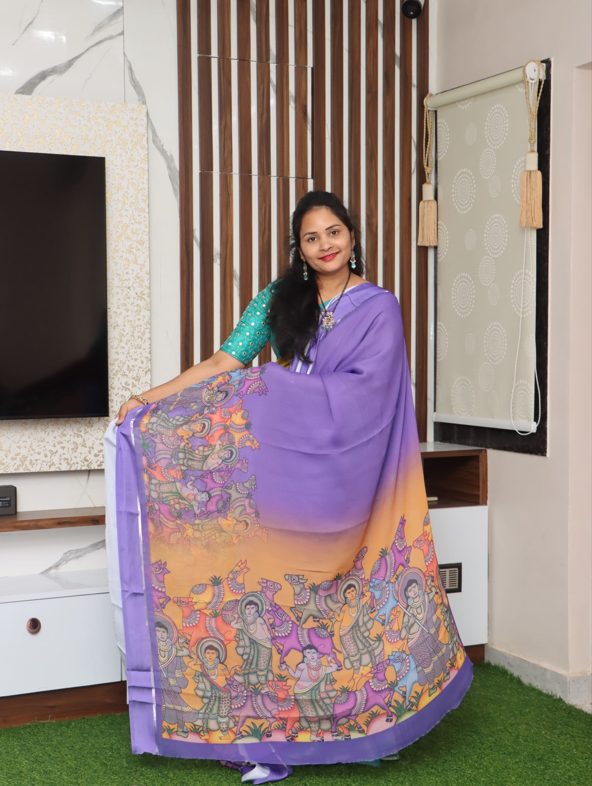 Satin Bordered Georgette Saree