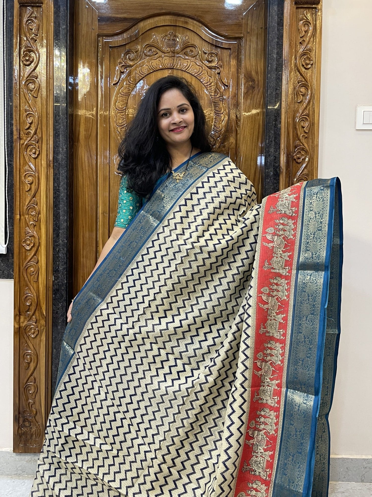 Kota Checks With Madhubani Design