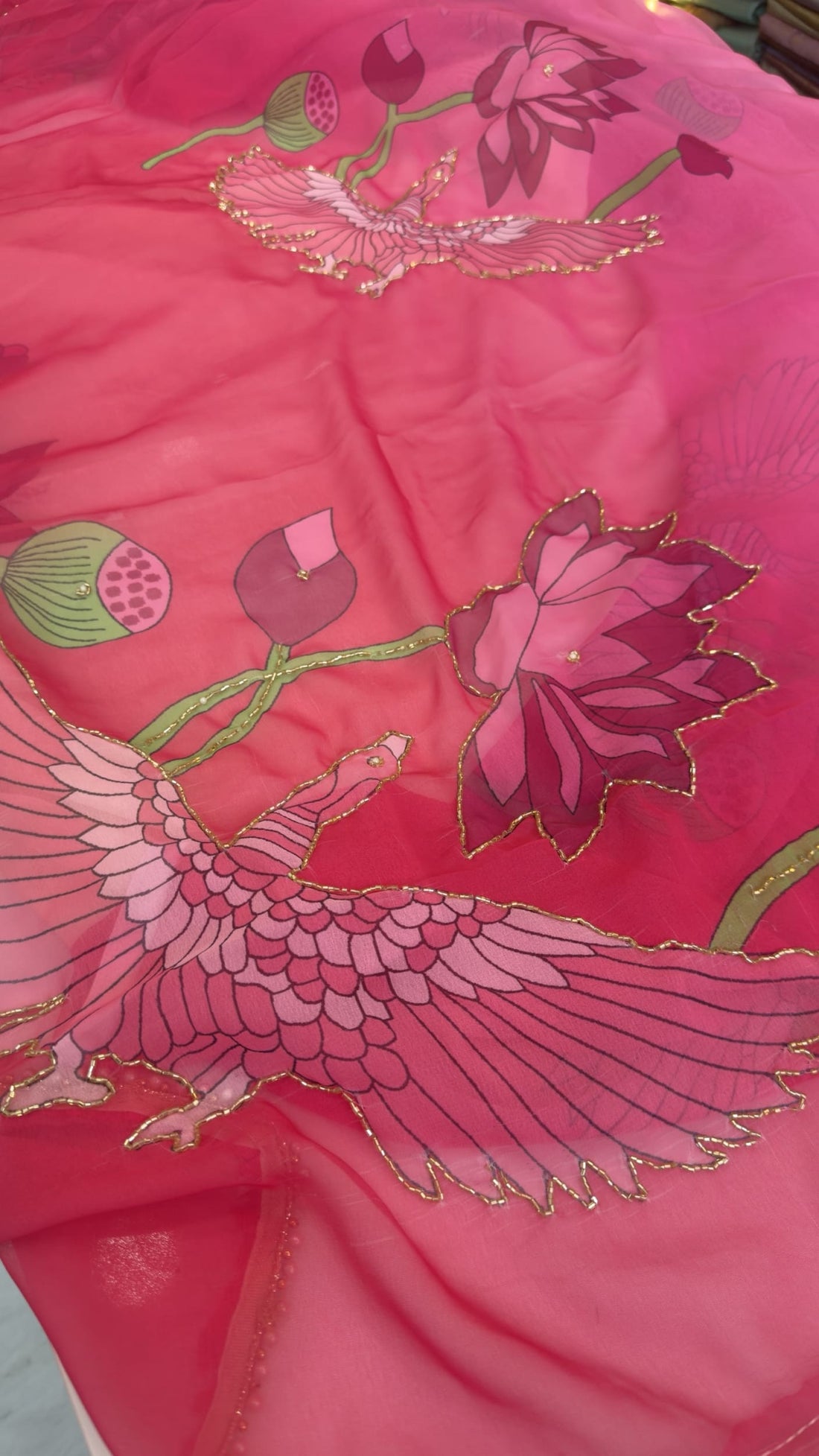 Pink Designer Saree