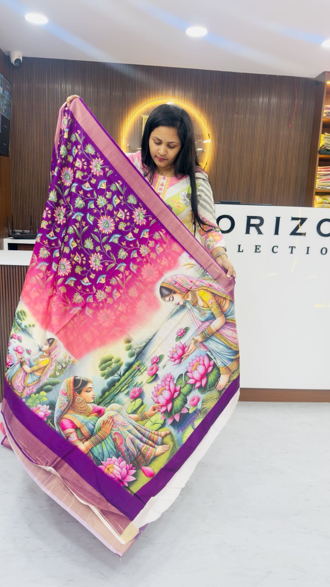 Hand painted Style Saree