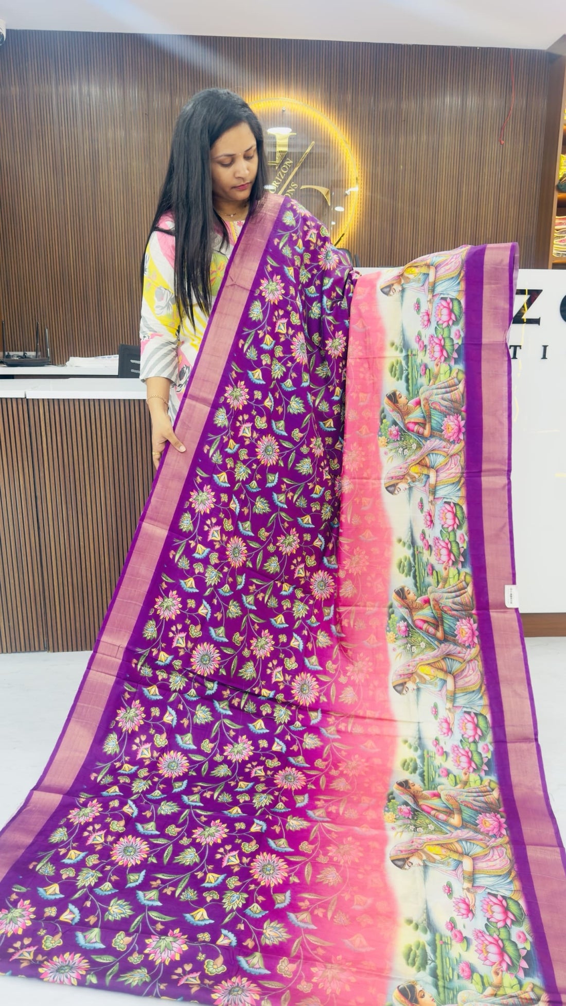 Hand painted Style Saree
