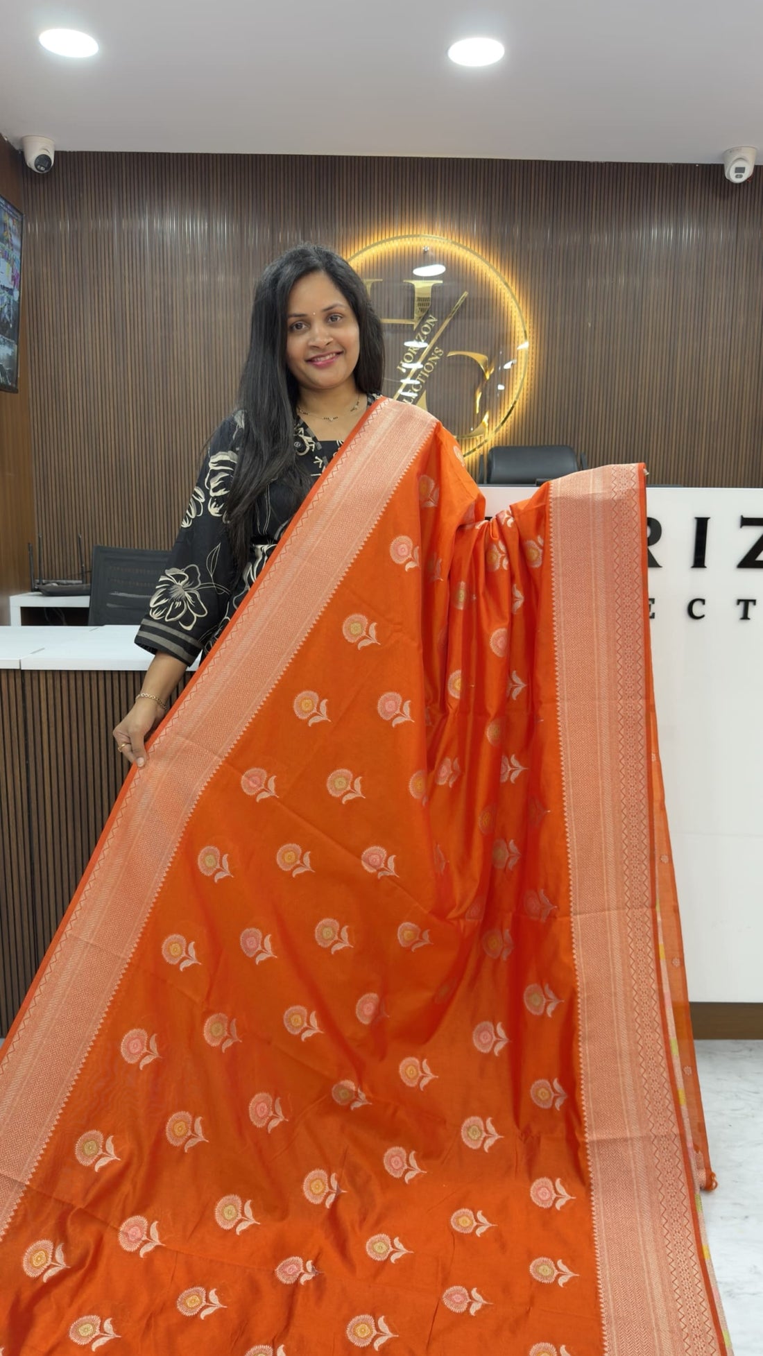 Orange Special Banarasi Dupion Saree