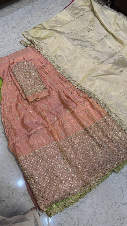 Party wear Banarasi tissue lehengas