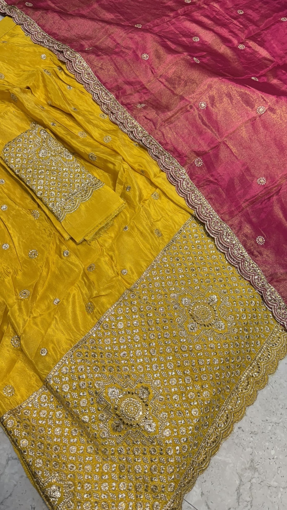 Party wear Banarasi tissue lehengas