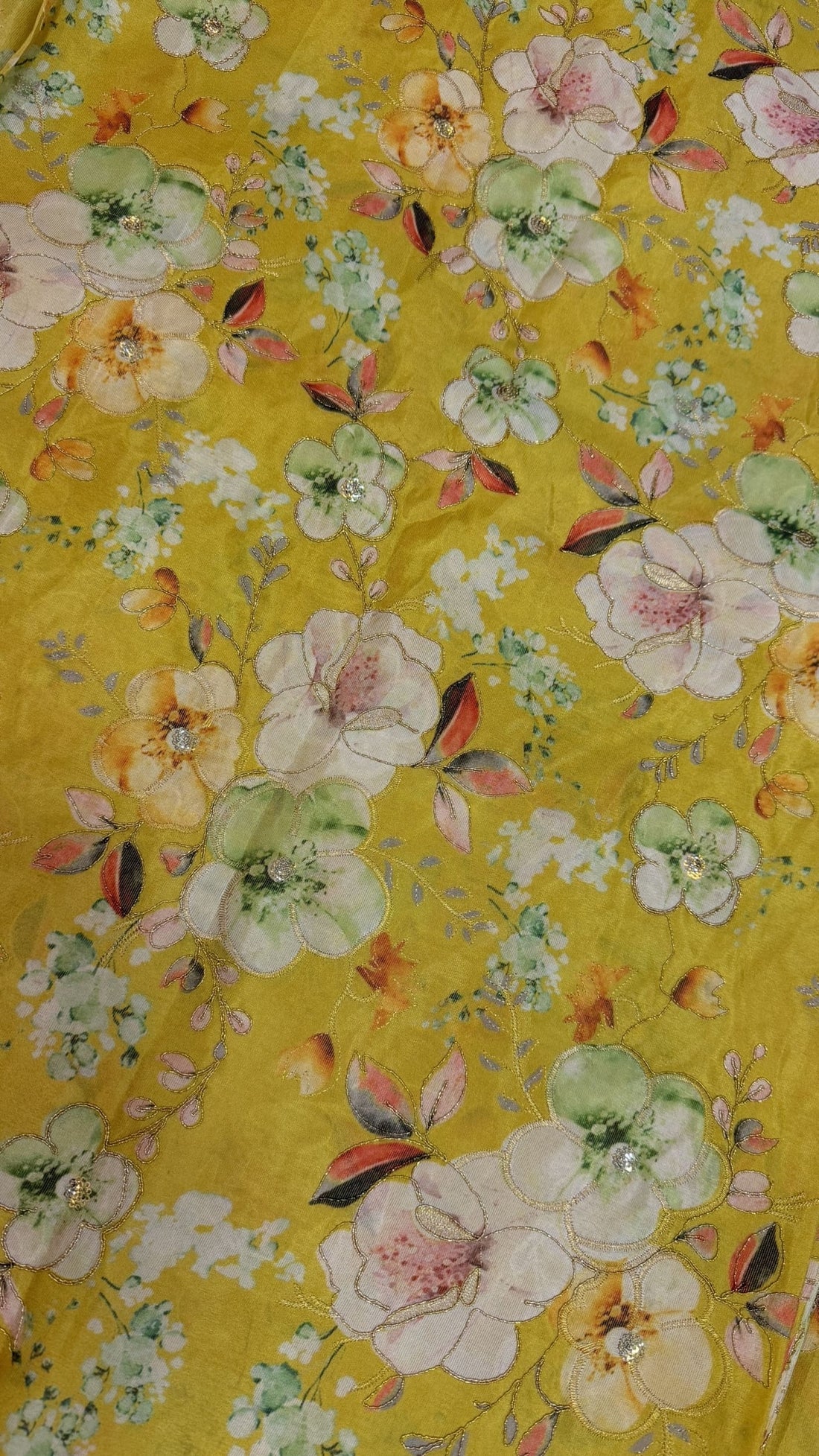 Yellow floral blouse