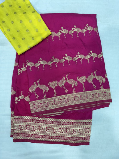 Banarasi sarees with cranes design