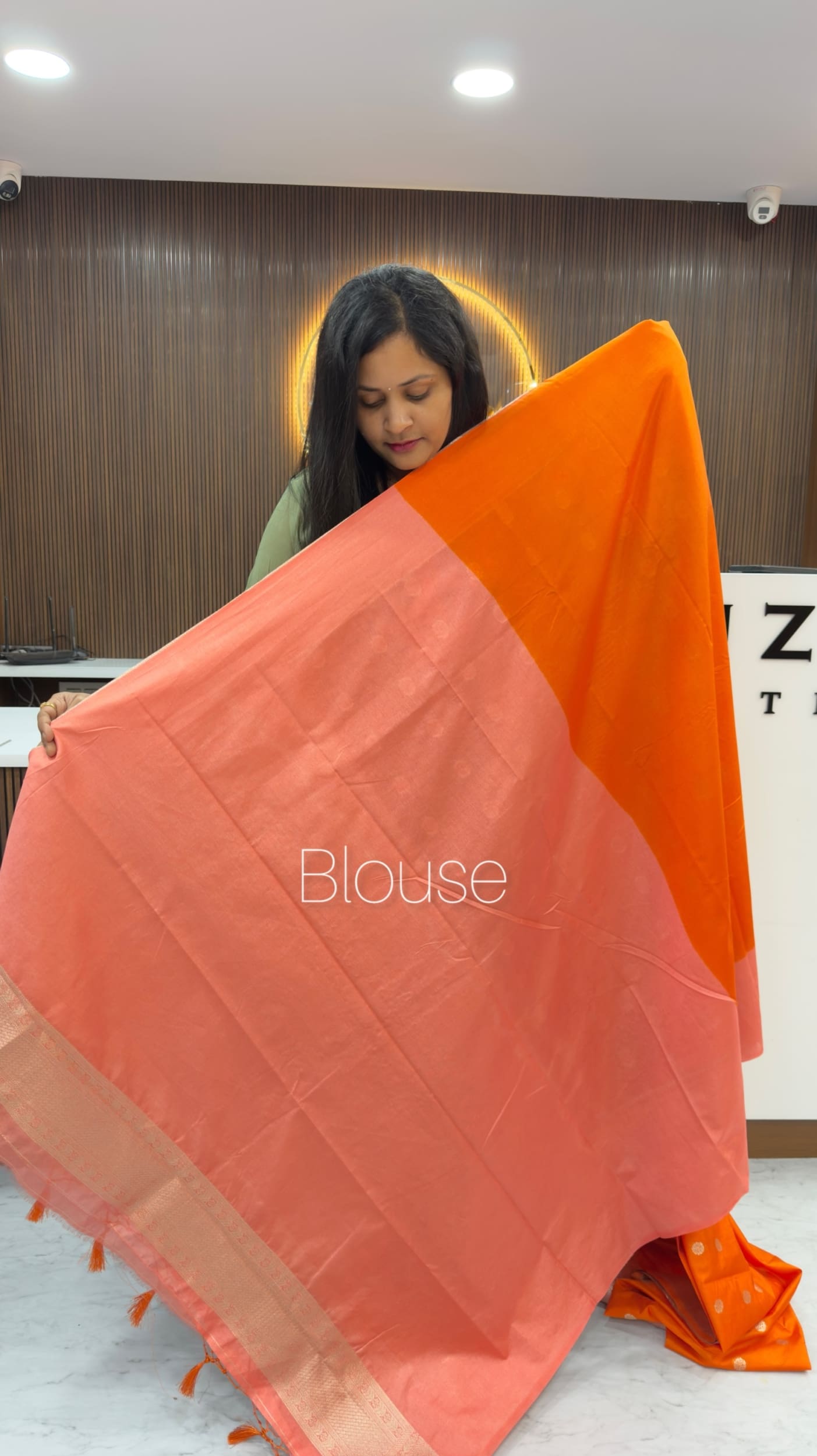 Orange Peach Special Saree