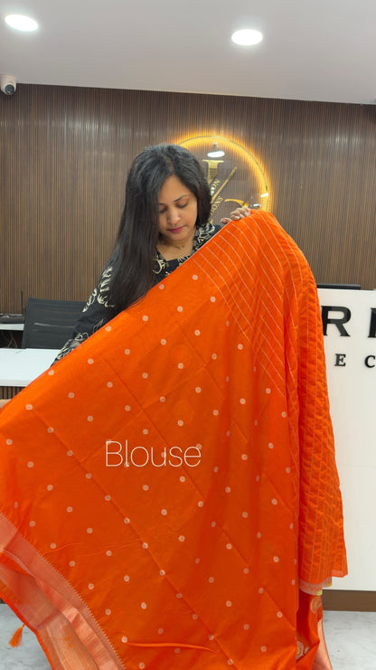 Orange Special Banarasi Dupion Saree