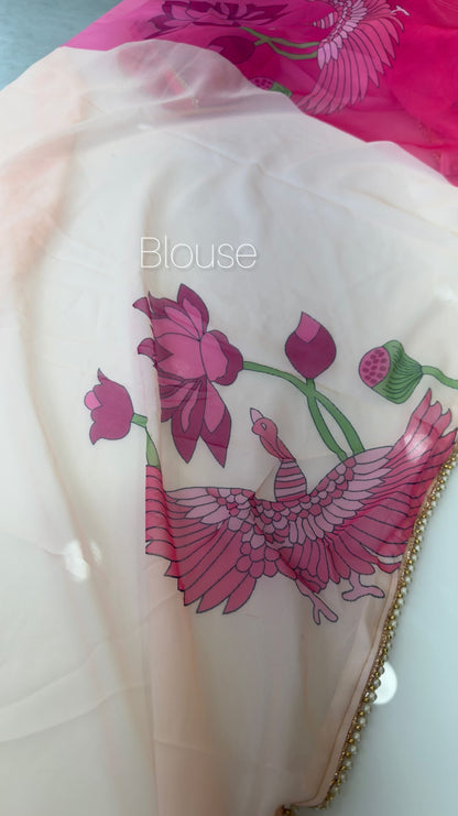 Pink Designer Saree