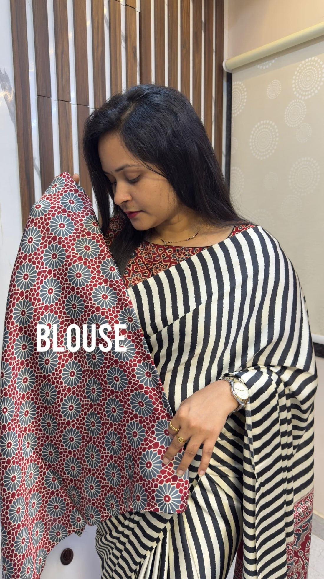 Budget Range Ajrakh Modal Silk Saree