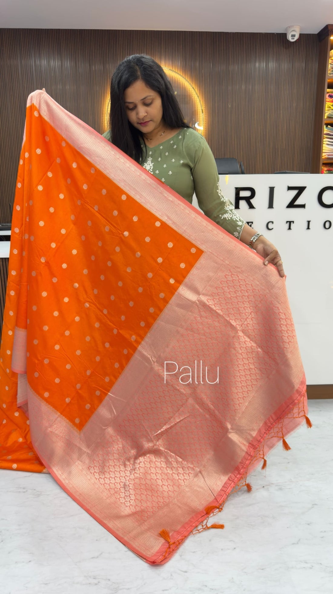 Orange Peach Special Saree