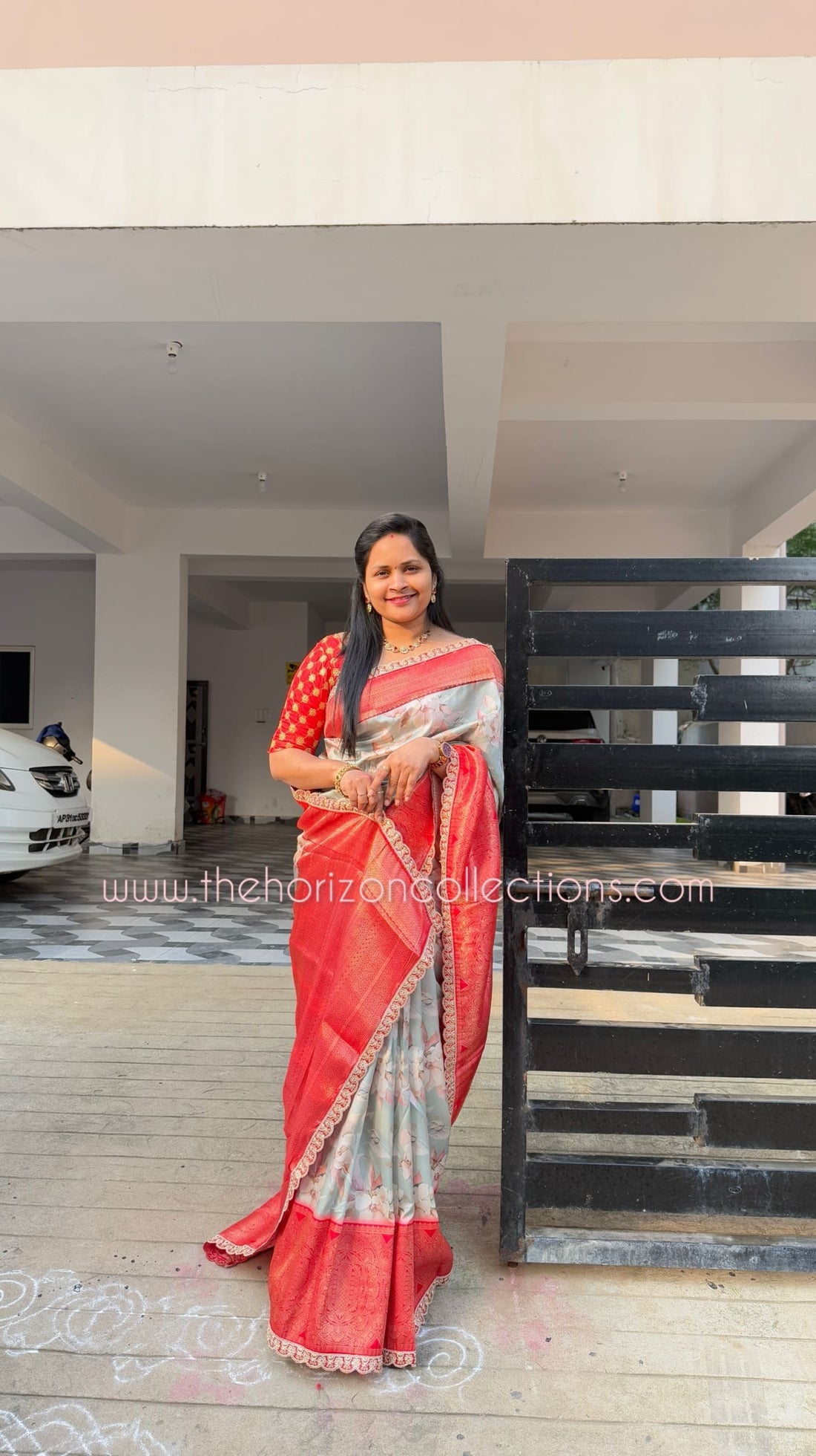 Premium Digital Printed Banarasi Saree