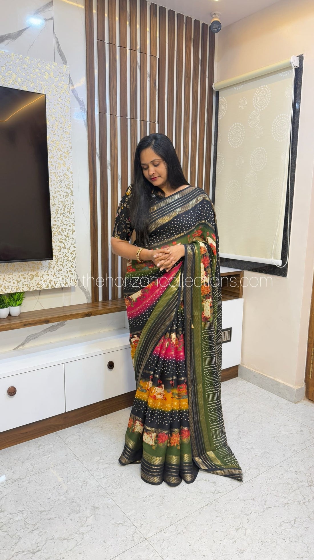 Pichwai Multi Colour saree