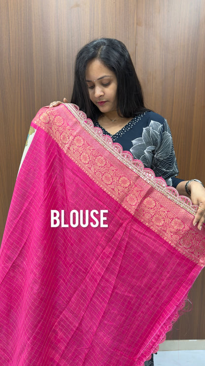 Pink Chexs Kalamkari
