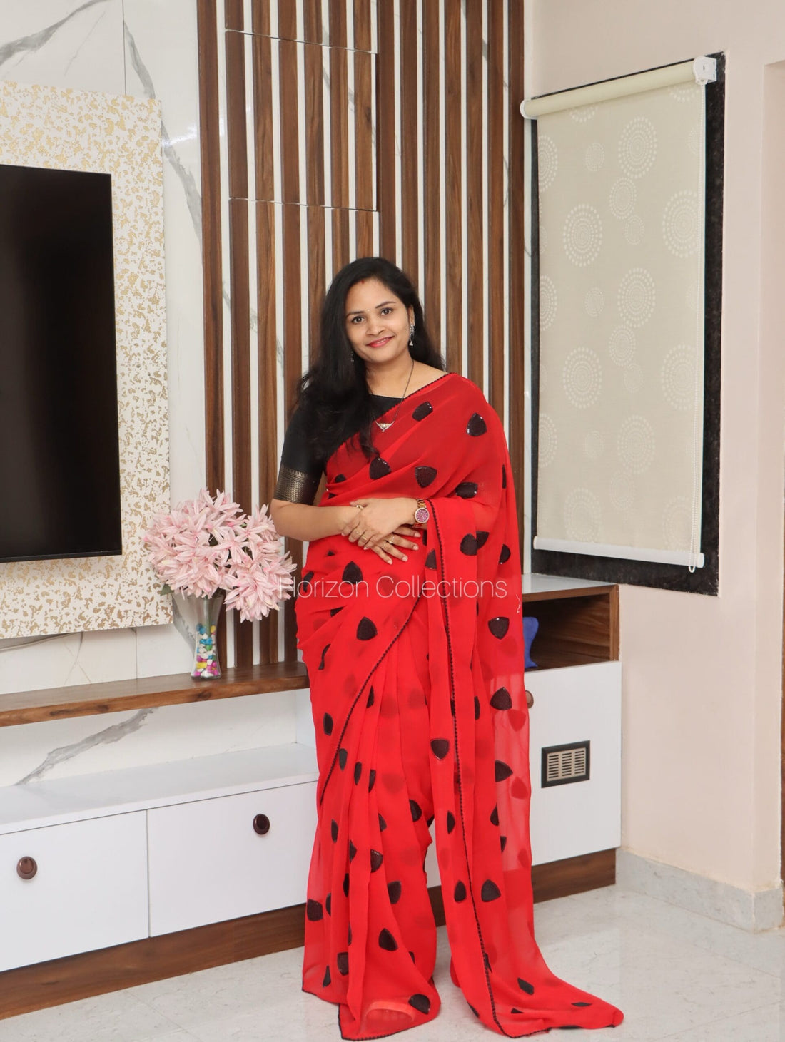 Chilli Red Party Wear Saree