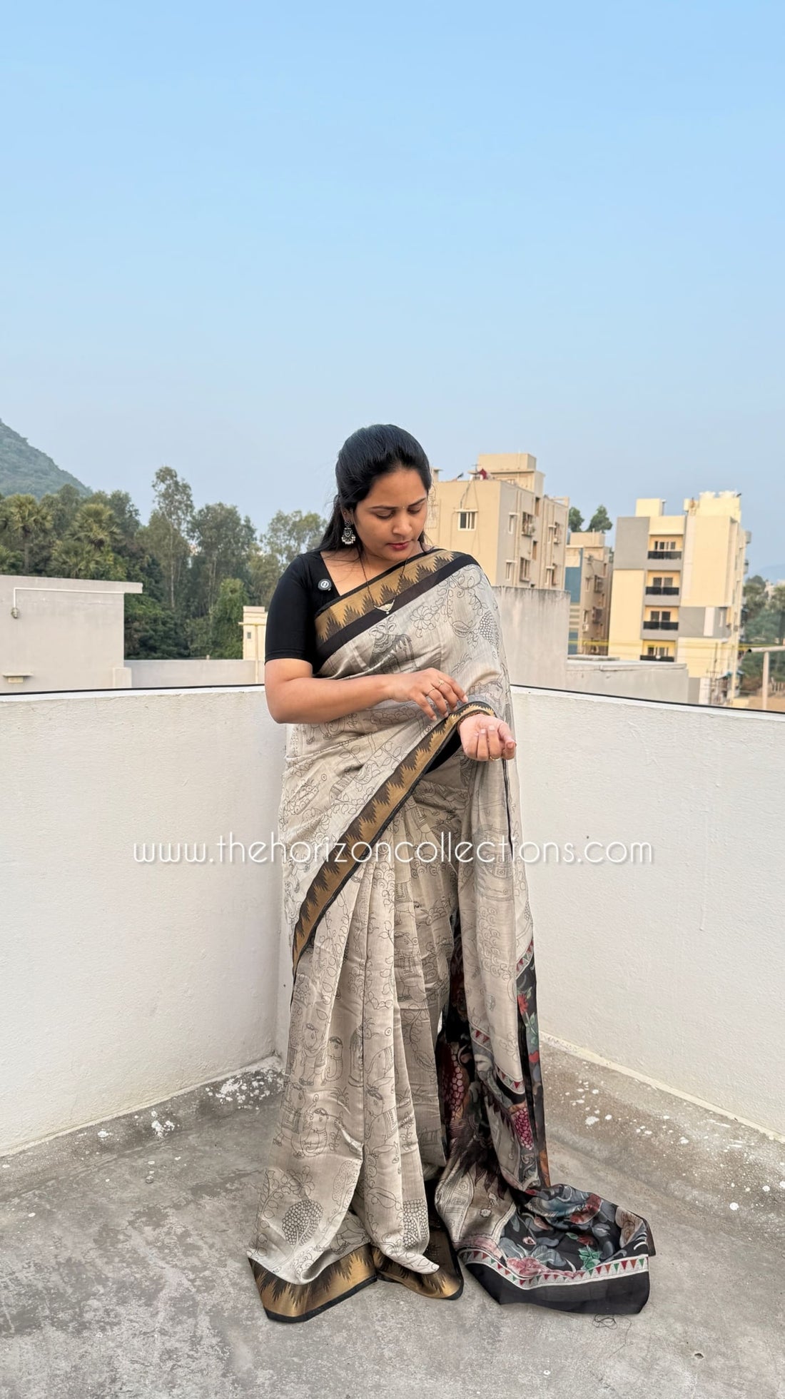 Kalamkari design Maheswari silk sarees