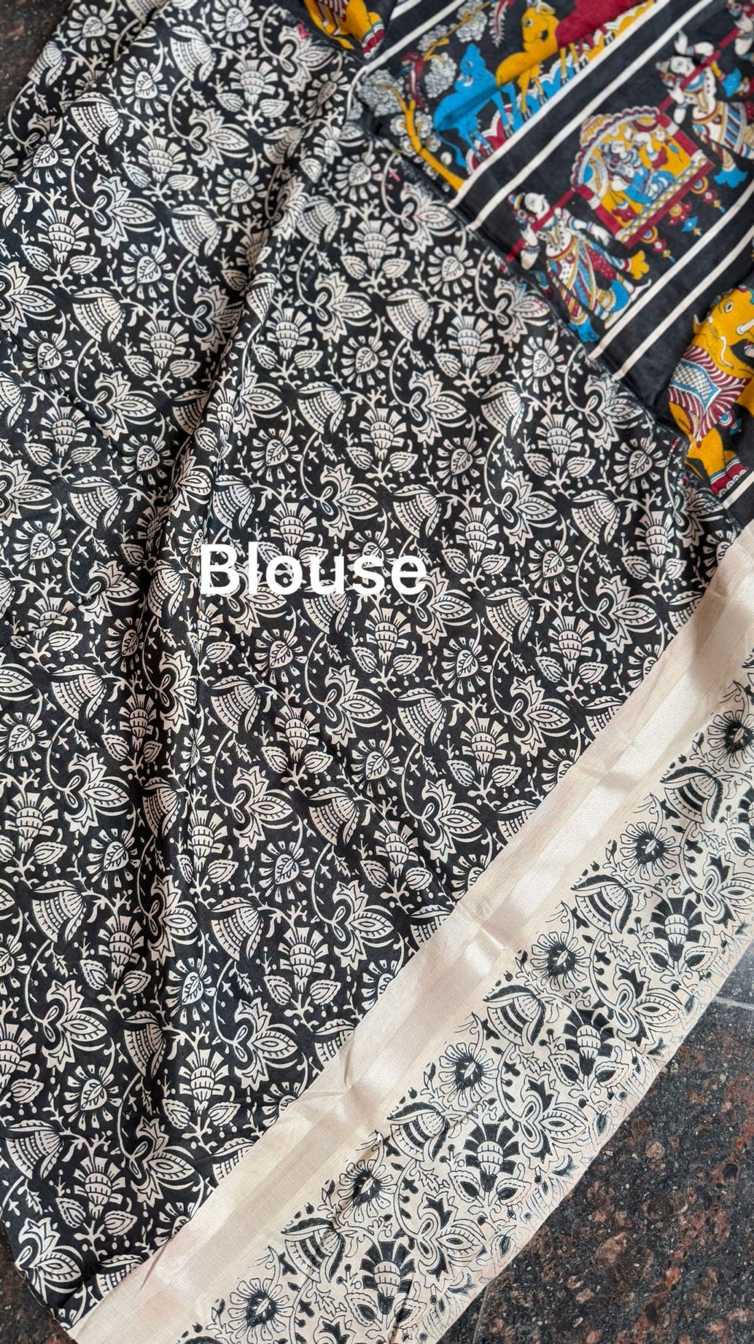 Chirala Kalamkari cotton saree