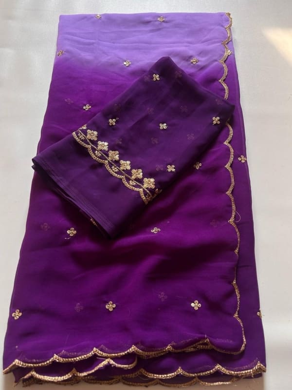 Dual Shade party wear saree