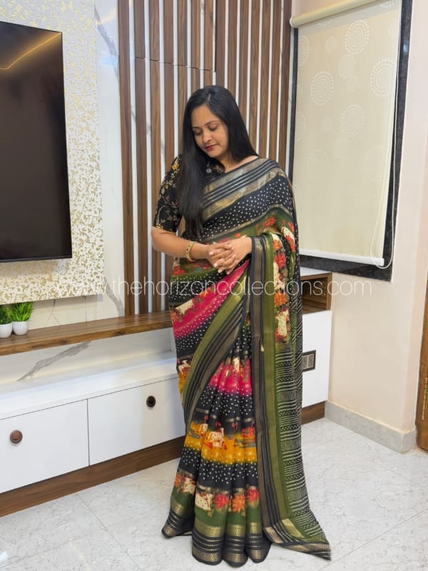 Pichwai Bandhej Sarees