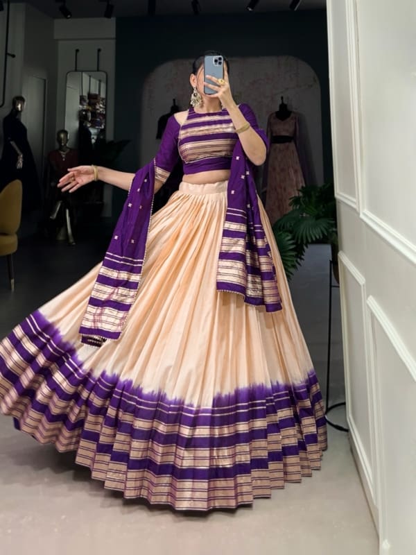 Dual shade lehenga