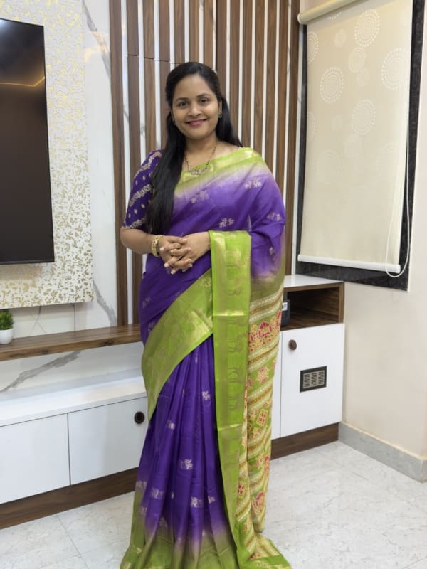 Jute Silk Deer Design Saree