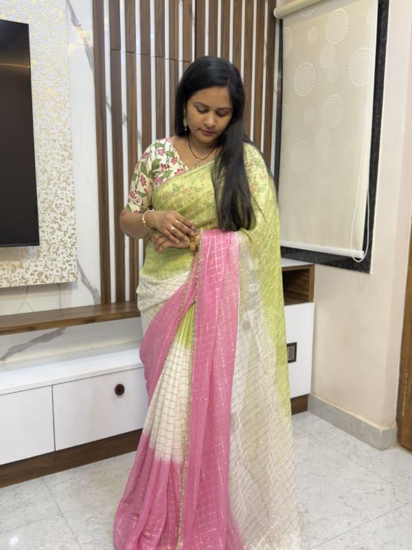 Tri Colour Saree