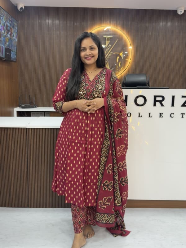 Premium Ikkat pattern kurta set