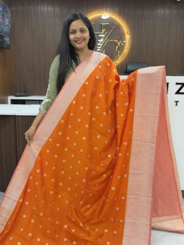 Orange Peach Special Saree
